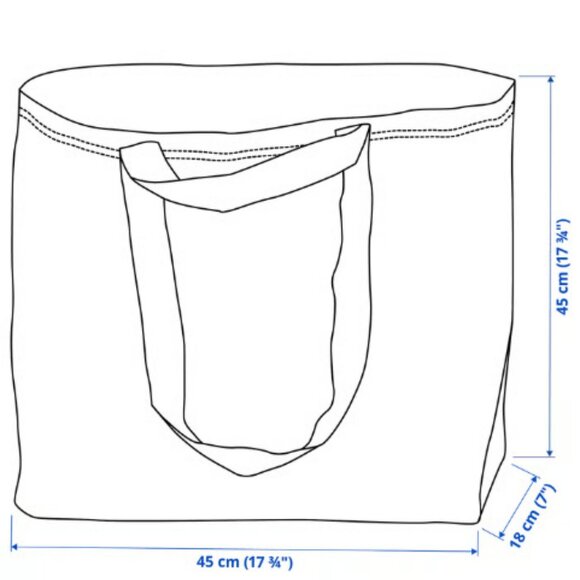 IKEA FRAKTA 4 Pack Medium Shopping Bag 10 Gallon 17.75" x 17.75" x 7" NWT - Picture 5 of 8